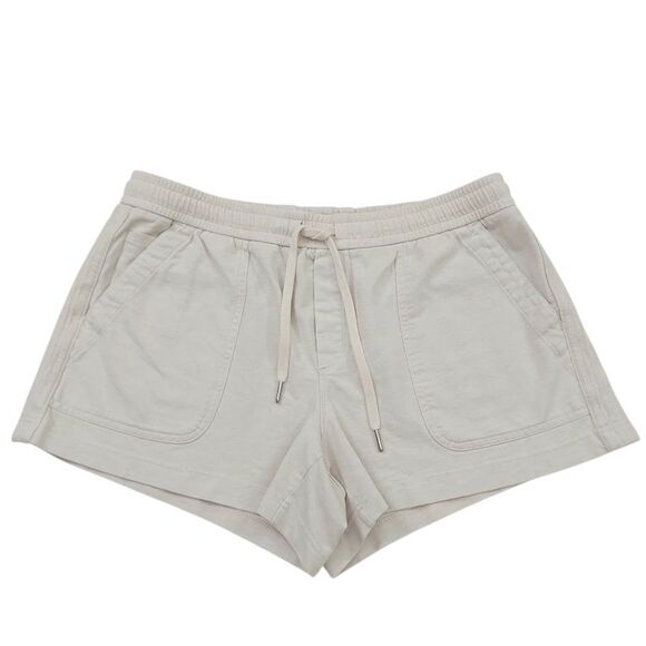 Athleta Shorts Womens 14 Beige Farallon Heathered Knit Comfy Athletic Beach - Picture 1 of 10